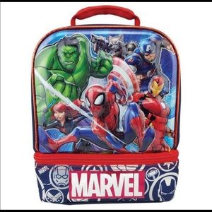Marvel Universe 6D Laser Dual Compartment Lunch Bag-Navy